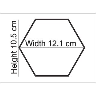 Grahak Trend 20 Hexagon with 10 Butterfly Golden (Size 10.5 x 12.1 cm) 3D Acrylic wall Sticker. view 2