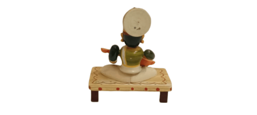 Handcrafted Kondapalli Wooden Saraswati Devi with Veena | Goddess of Wisdom, Knowledge, and Arts| view 2
