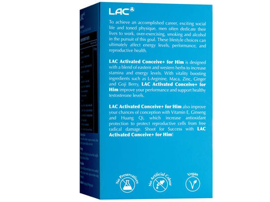 LAC Activated Conceive+ For Him 60caps view 2