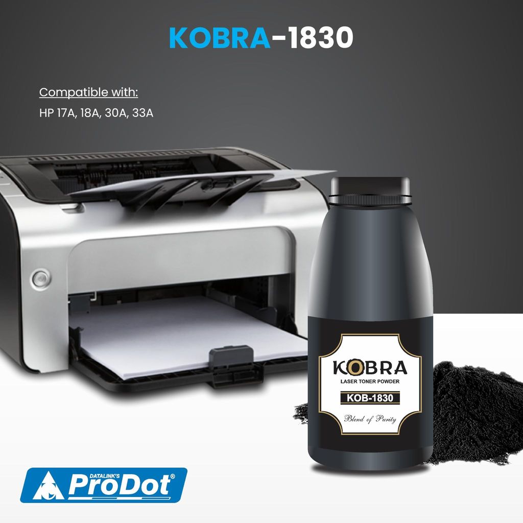 ProDot Kobra 1830 Laser Toner Powder Compatible with HP 17A, 18A, 30A, 33A Toner Cartridges view 2