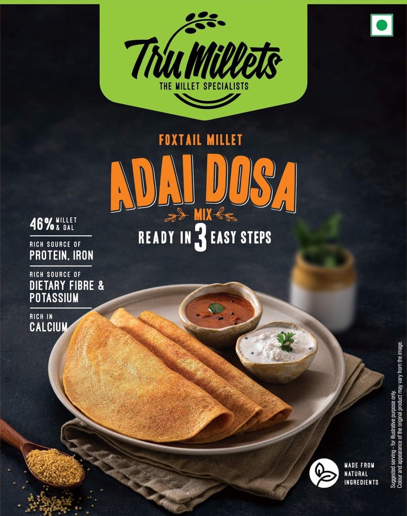 Trumillets | Healthy Millet Diet Breakfast | High Protein Adai Dosa Mix - 250g view 2