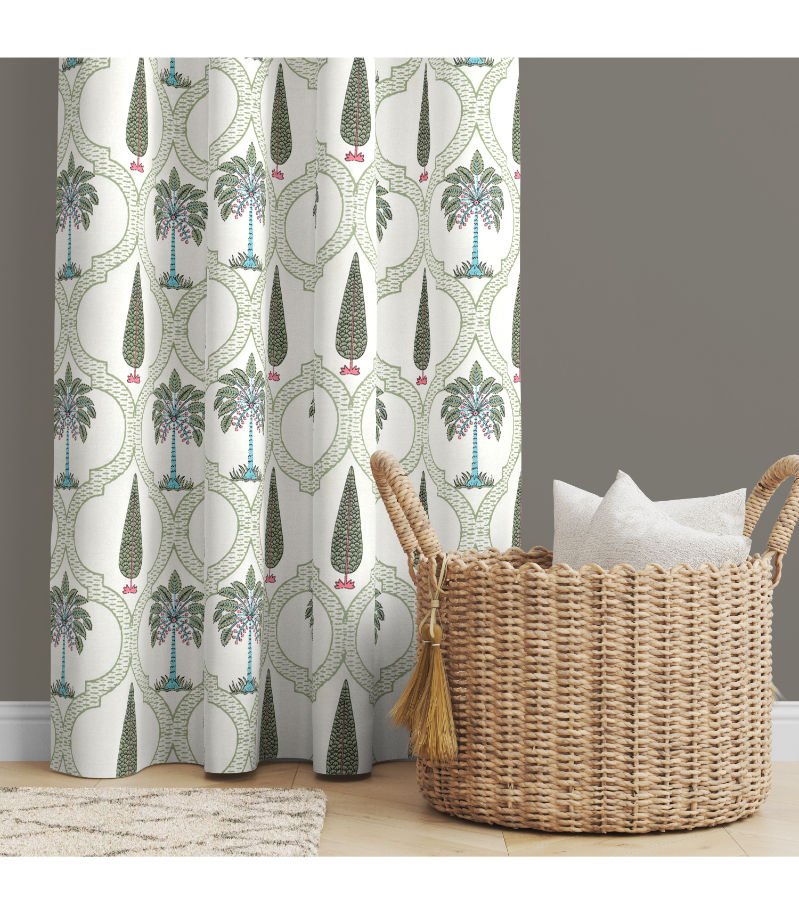 Printroots Heritage Cotton Curtains Hand Block Floral Art for Elegant Interiors ( 9 Feet ) view 2