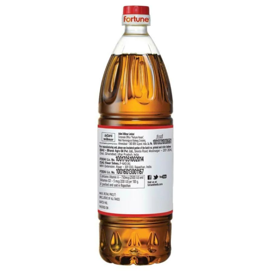 Fortune Pure Mustard Oil Bottle 500 Ml view 2