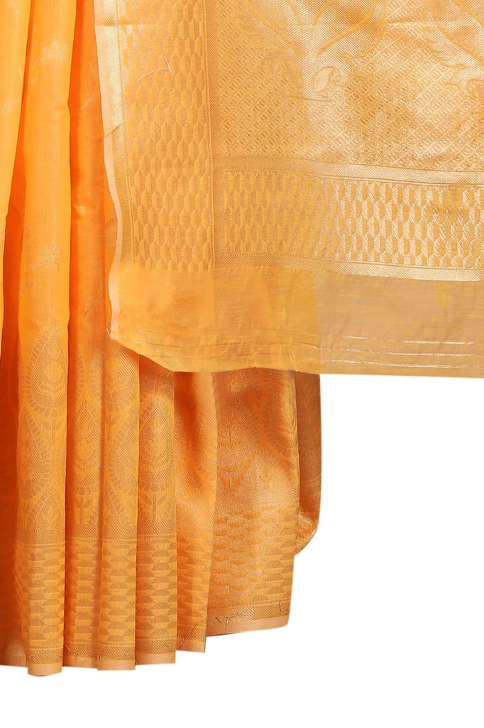 Silk Zone Women's Jamdani Cotton Woven Silk Saree with Blouse Piece view 2