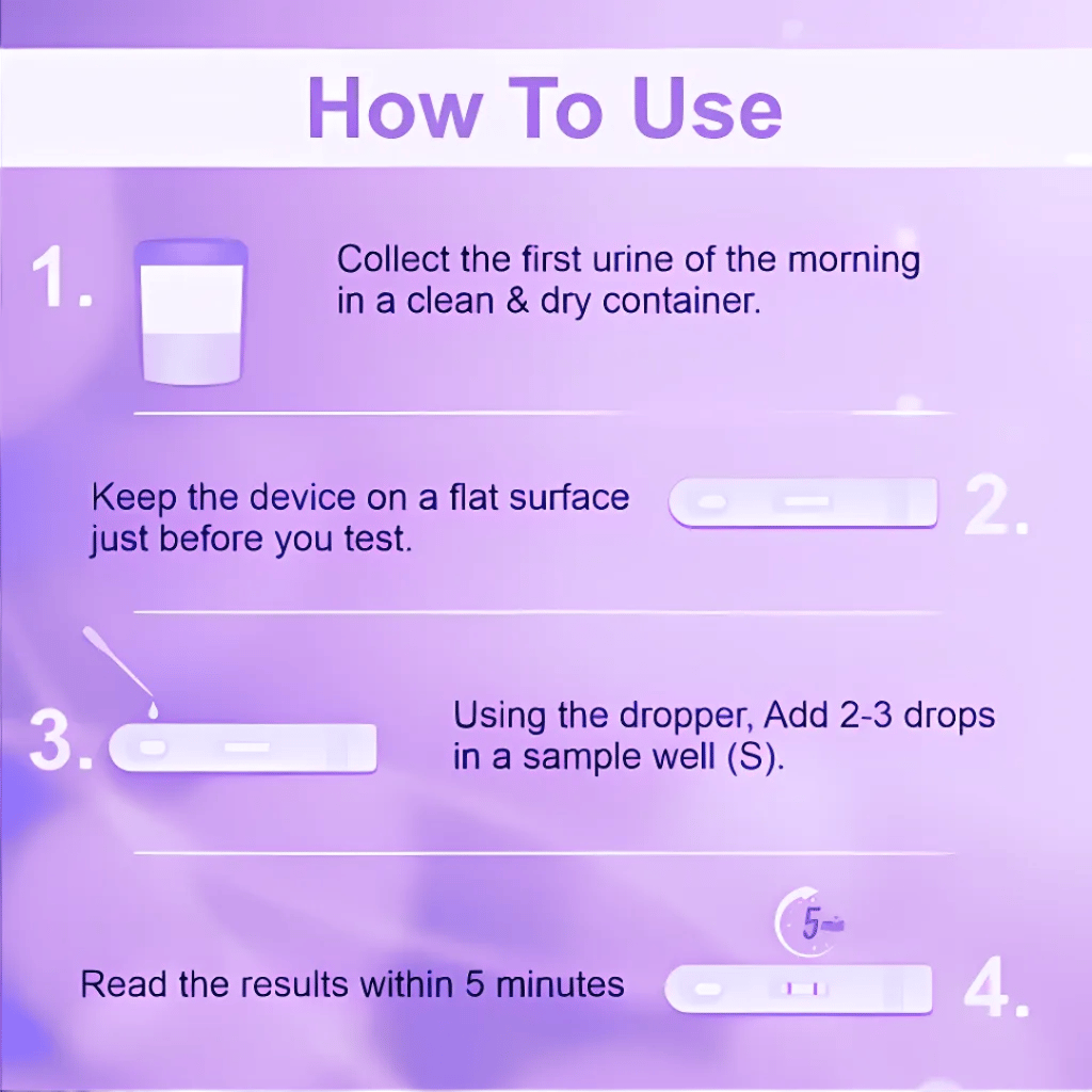 Prega Belief One Step Pregnancy Test Kit Pack of 3 Pcs Over 99% Accurate Home Urine Testing Strips Fast Results in 3-5 Minutes Reliable & Easy to Use view 2
