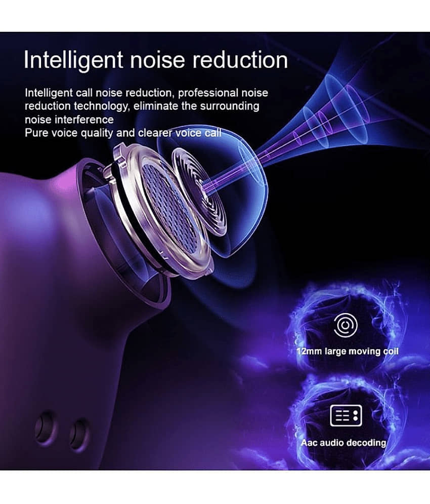 Neo M19 EAR BUDS Type C True Wireless (TWS) On Ear 4 Hours Playback Active Noise cancellation IPX4(Splash & Sweat Proof) Black view 2