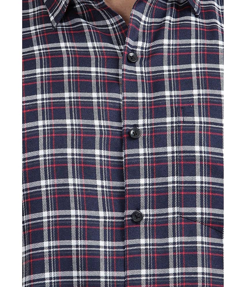 TrendiVastra Cotton Blend Slim Fit Checks Full Sleeves Men's Casual Shirt - Multicolor ( Pack of 1 ) view 2