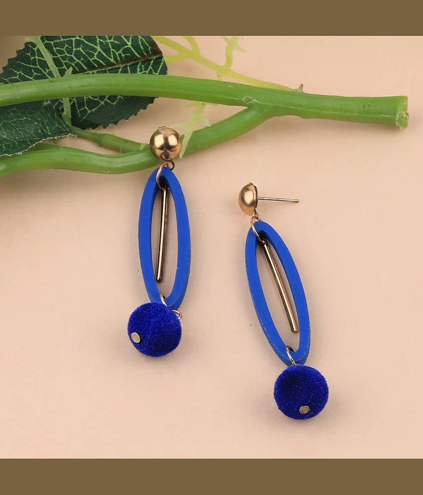SILVER SHINE Beautiful Stylish Wooden Light Weight Dangler Earrings for Girls and Women. view 2