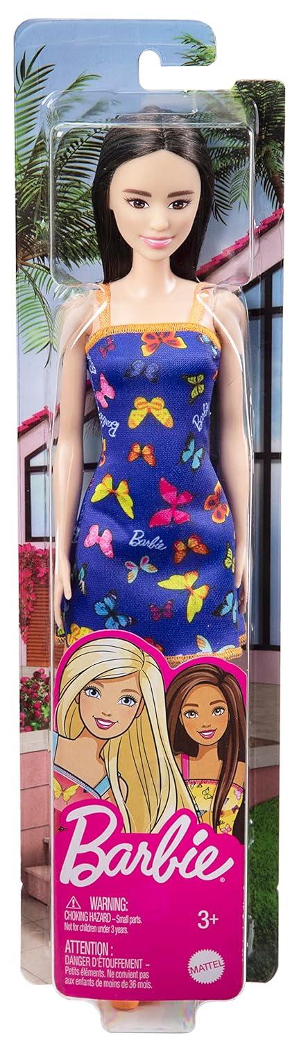 Barbie Doll, HBV06, Colorful Butterfly Print Red Dress & Strappy Heels view 2
