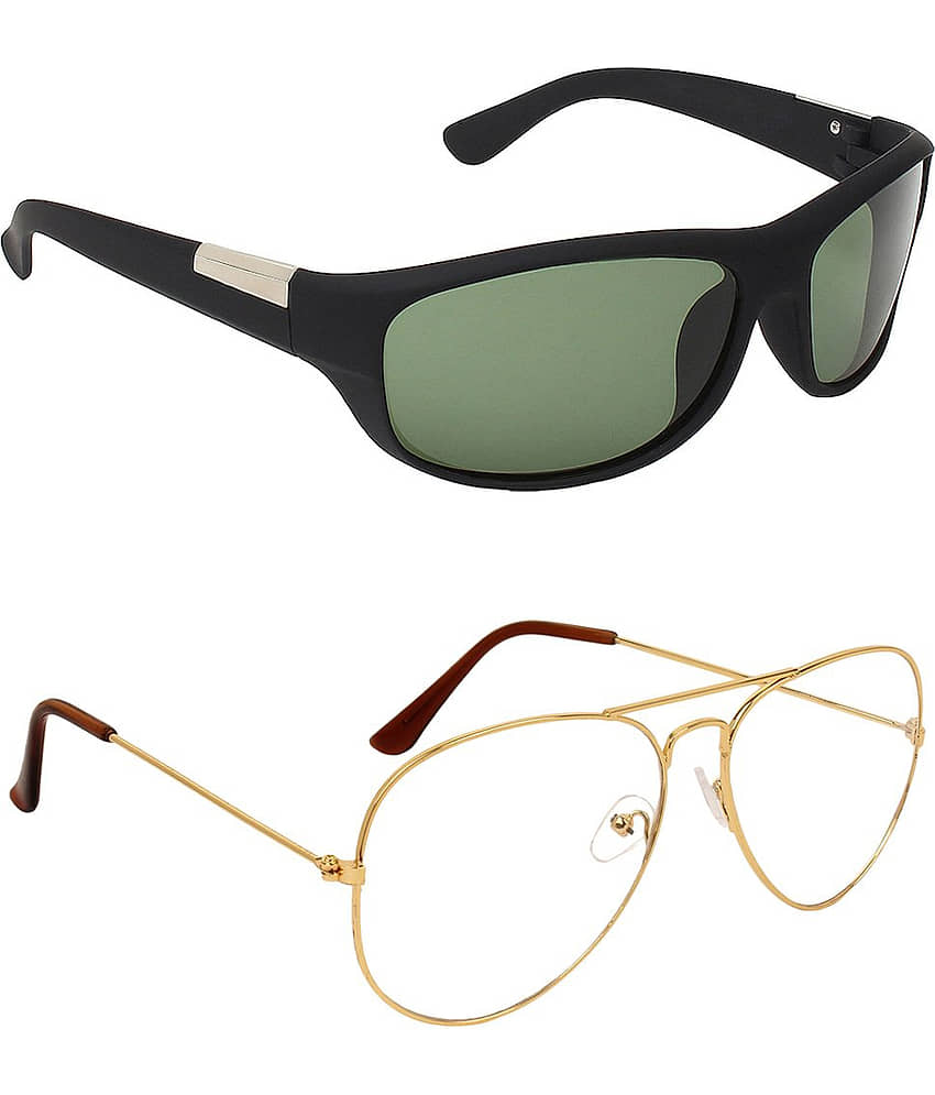 Kanny Devis - Black Wrap Around Sunglasses ( Pack of 2 ) view 2