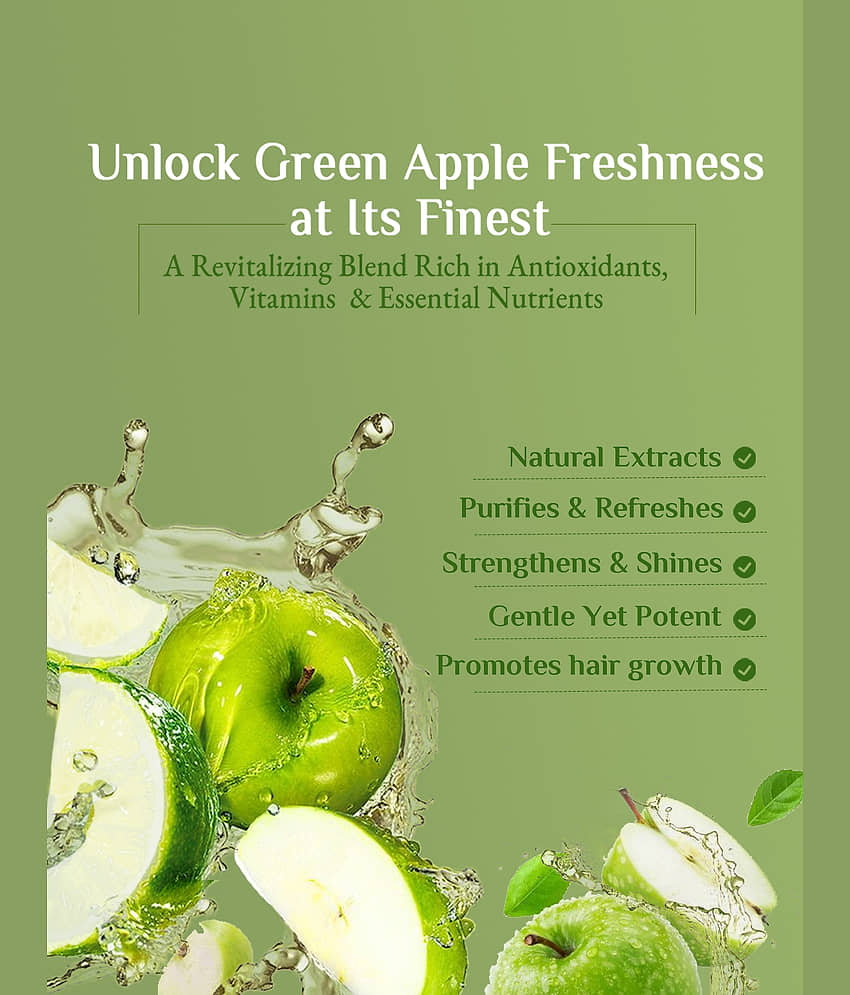 Richfeel Green Apple Shampoo 500 Ml Pack of 2 view 2