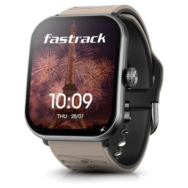 Fastrack MYND - 4.9 cm AMOLED Display, Offline Voice Commands, AI Watchface, AI Chat, BT Calling IP68 Smartwatch