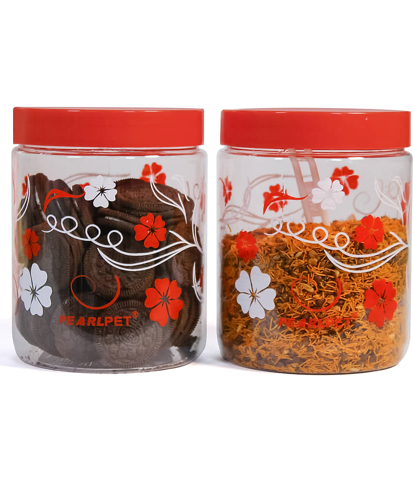 PearlPet - Red Plastic Spice Container ( Set of 6 ) - 1800 ml view 2