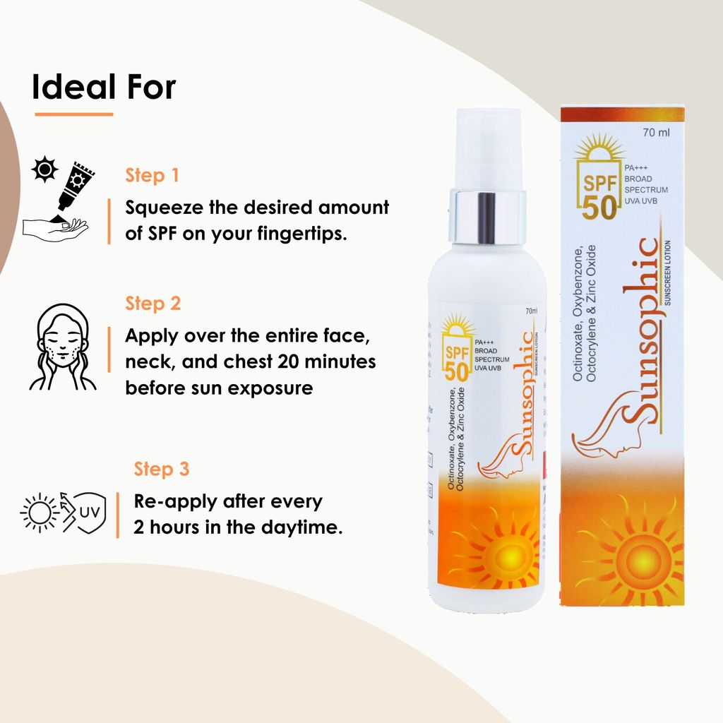 Sunsophic Spf 50 Sunscreen Lotion view 2