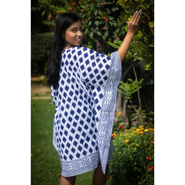 Blue Valentine Short Kaftan Royal Blue (35 Inch) view 2