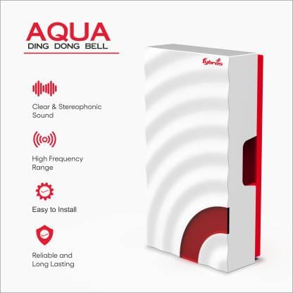 Fybros Aqua Red & White Ding Dong Door Bell with Stereophonic Digital Sound, 9002 view 2