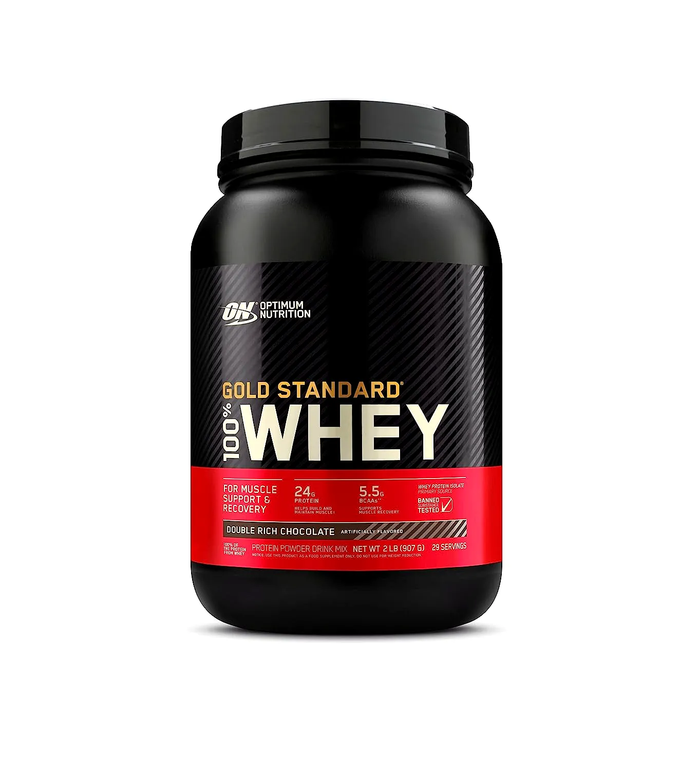Optimum Nutrition Gold Standard 100% Whey Protein (Flavour - DOUBLE RICH CHOC, Size - 2 Lbs) by Total Sporting And Fitness Solutions Pvt Ltd