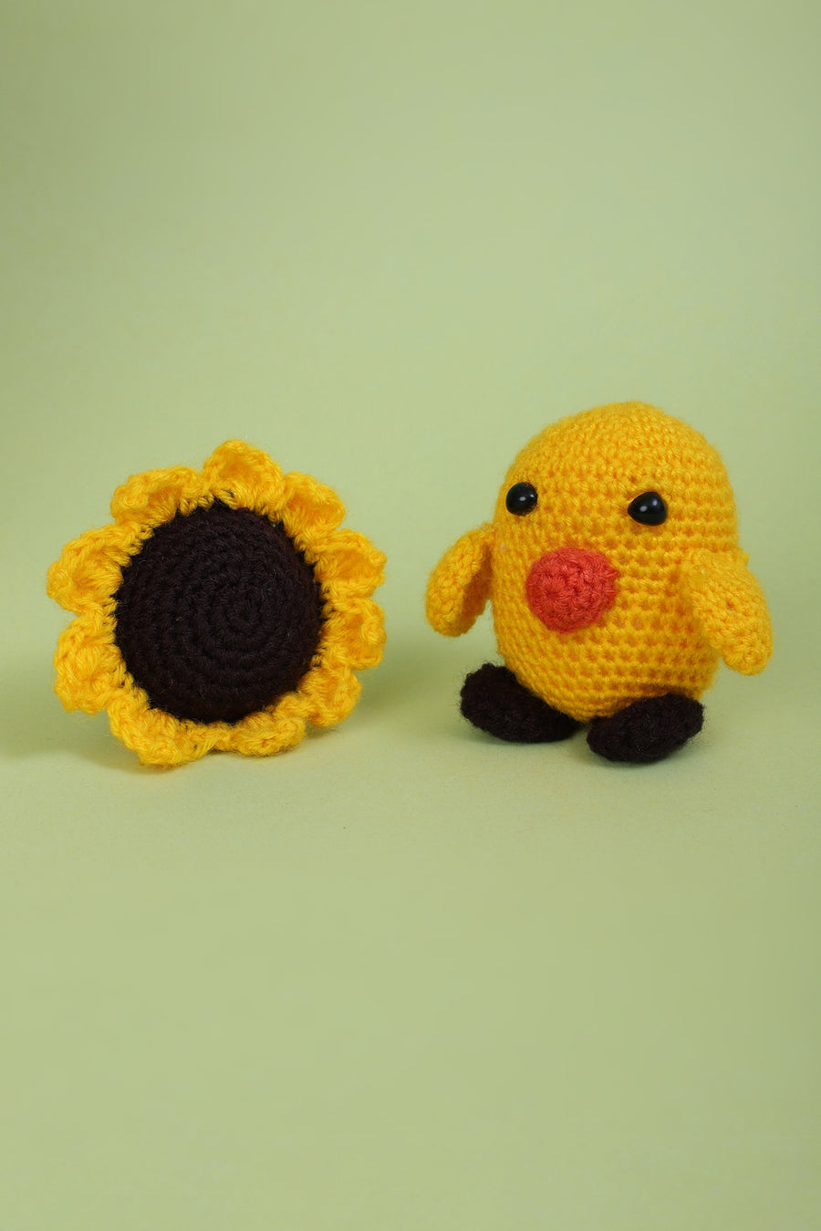 The Original Knit Beginner's Crochet Kit (Set of 2) - Yellow & Brown