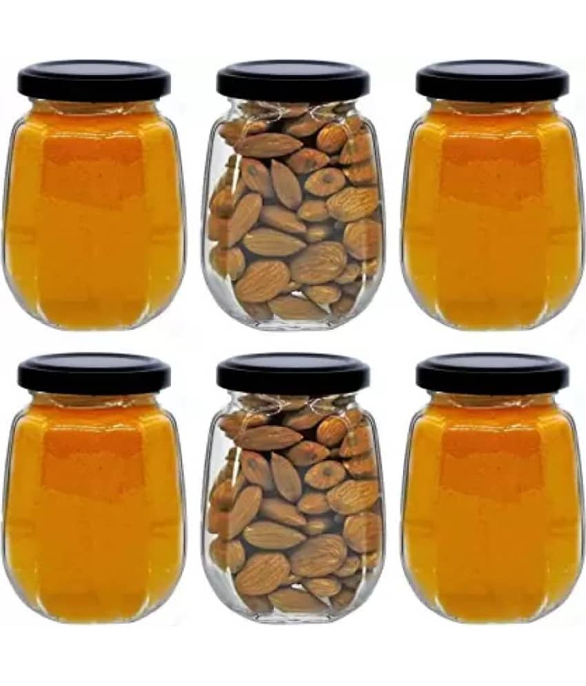 skwaion Glass Black Food Container ( Set of 12 ) view 2