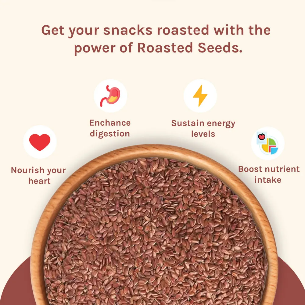 nourish you Organic Roasted Flax Seeds view 2