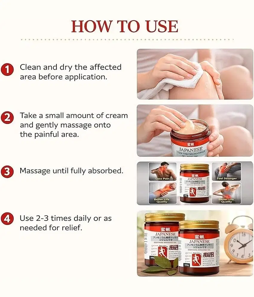 GATIZEN Generic Japanese Pain Relief Massage Gel Gel 100 gm Pack Of 1 view 2