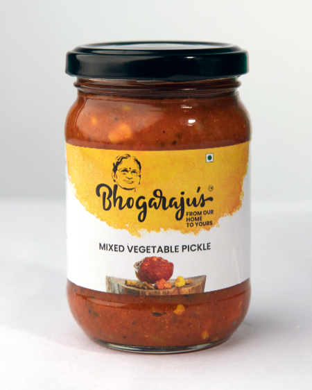 Bhogarajus Mixed Vegetable Pickle - 300 grams (Food Grade Pouch)