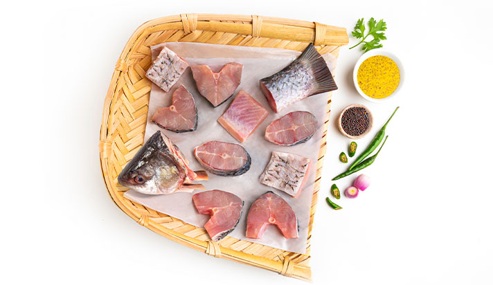 Rohu (Rui) Medium Bengali Cut (With Head)
