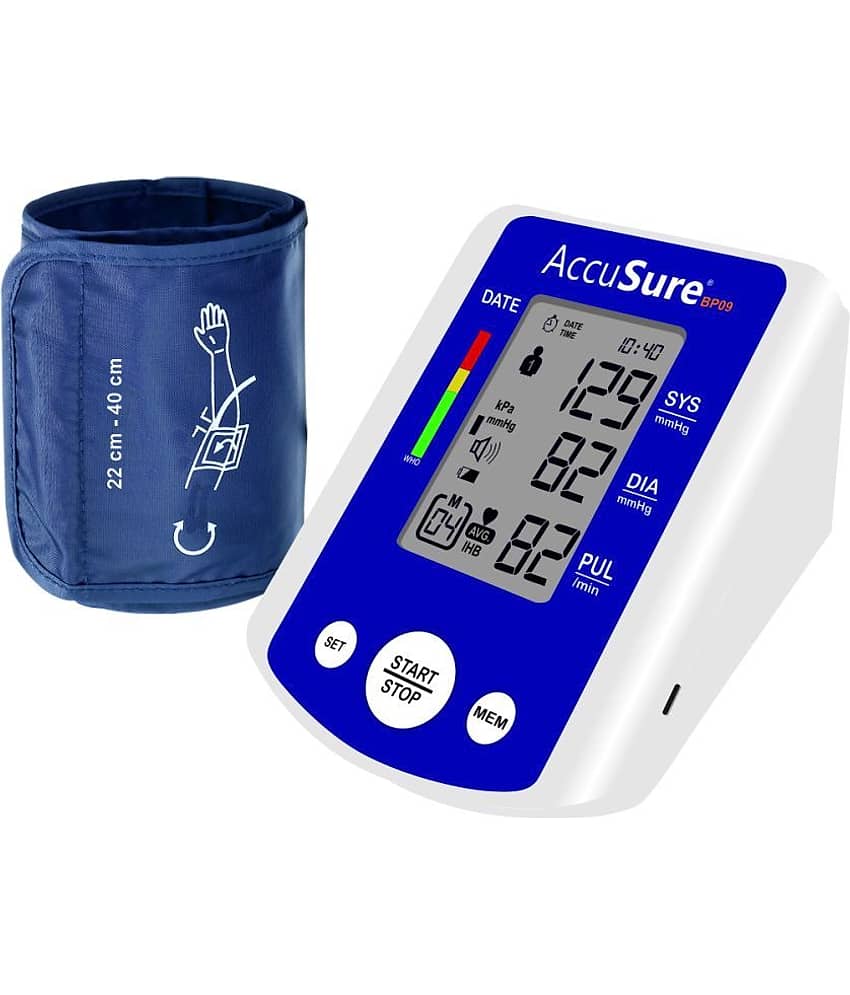 AccuSure Blood Pressure Monitor Automatic Digital Display And Adjustable Arm-Cuff - 2 Years Warranty