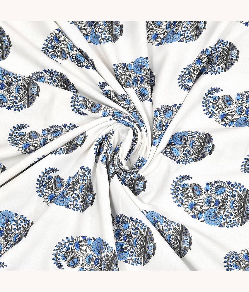 Shubastik Cotton Printed Single Bed Dohar - Blue ( ) view 2