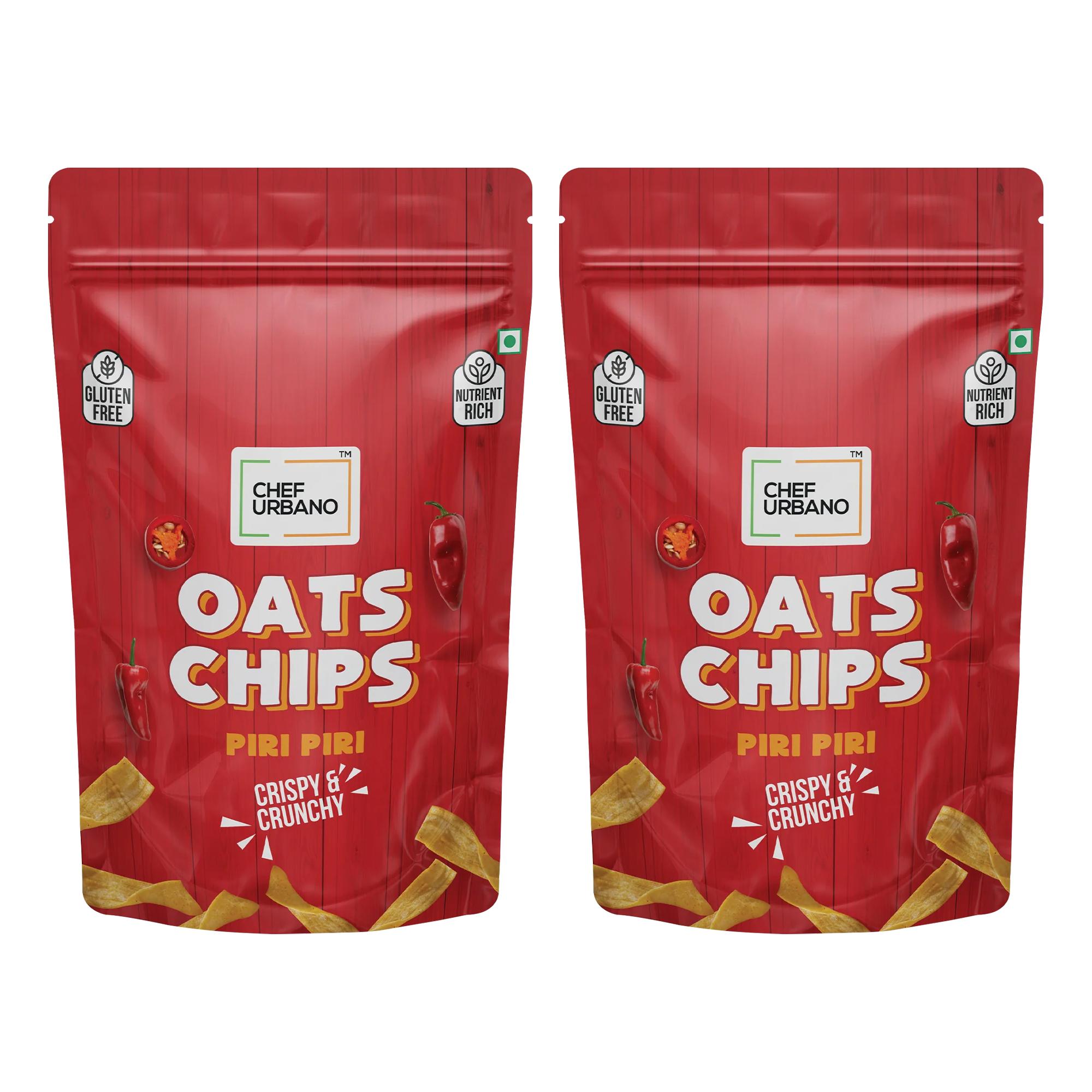 Chef Urbano Combo Chips Oats Piri Piri Pouch 85 Gms Pack Of 2 view 2