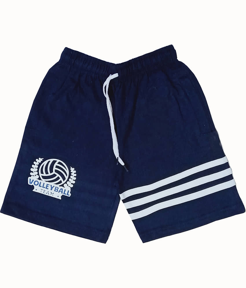 atlans Pack of 2 Cotton Blend Shorts For Boys ( Navy ) view 2