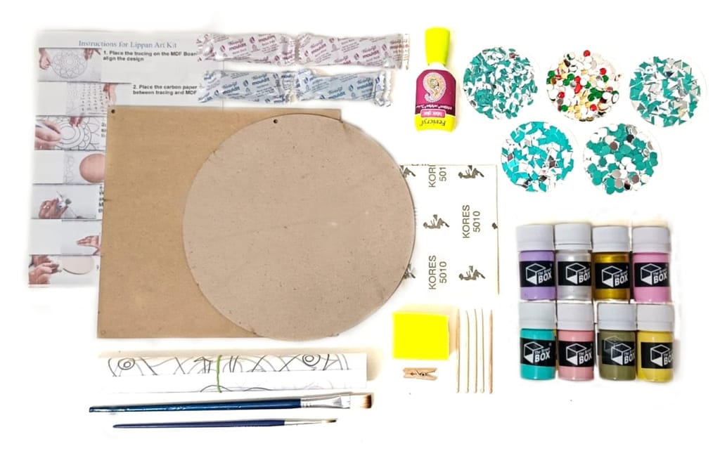 The brown box Lippan Art Kit, lippan Art kit for Adults,Art and Craft Kit,Craft Kit,Craft Kit for Adults,Hobby Kit,DIY Kit,Ideal for Christmas Gifting, Artists, Students view 2