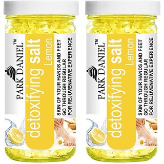 PARK DANIEL Premium Lemon Bath Salt- For Antioxidant &amp; Skin Lightening -Pedicure &amp; Manicure Salt Combo Pack Of 2 Jars of 200 gms(400 gms) (400 g)