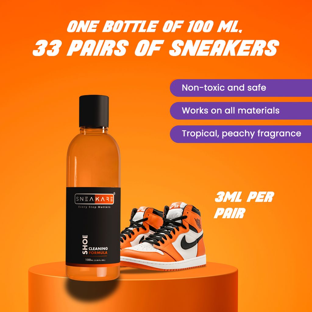 SNEAKARE Premium 6-in-1 Shoe Cleaning Kit - 150ml Foam & 100ml Shoe Cleaner - Sneaker Cleaner Kit with 1 Shoes Brush - Suitable for Sneaker Care, Canvas, Crocs, Boots & Casuals - Gifts for Men view 2
