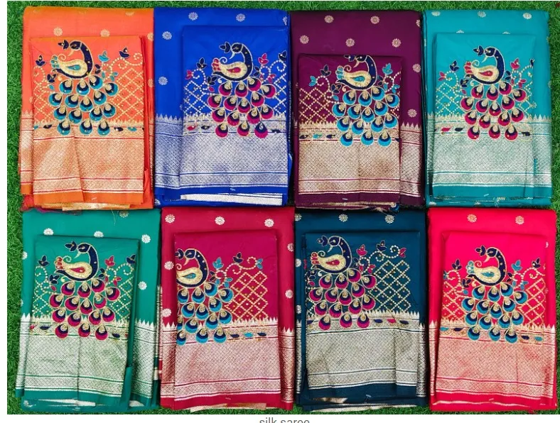 Kalanjali Paithni Silk saree view 2