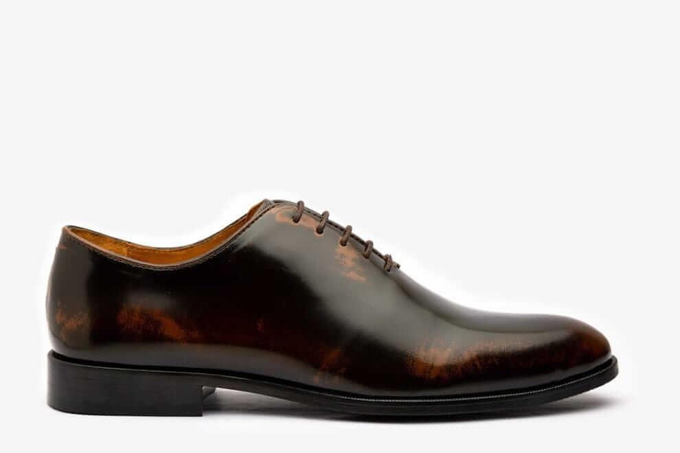 HILL BIRD Clar Brown Premium Handpainted lace-up Leather Shoes view 2