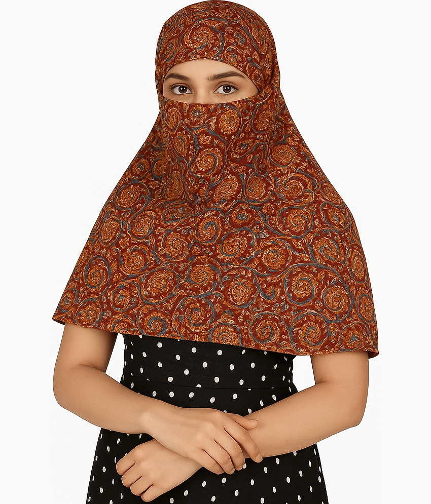 DEEPNAYRA - LIVING STYLE Maroon Cotton Blend Women's Scarf ( Pack of 1 ) view 2