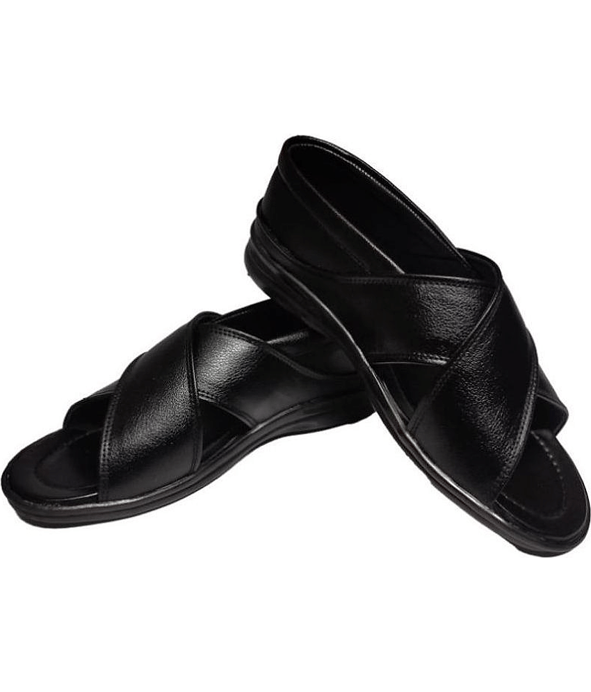 RAGE GAZE - Black Men's Sandals view 2