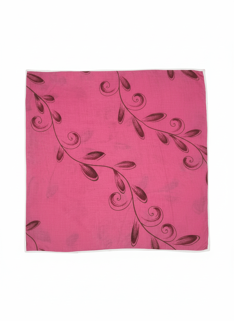 Pink Floral Print cotton saree view 2