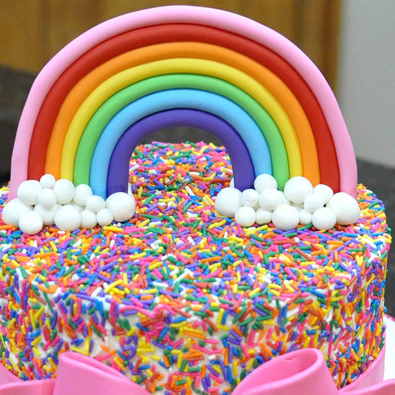 Rainbow Sprinkles Chocolate Cake 1 Kg view 2