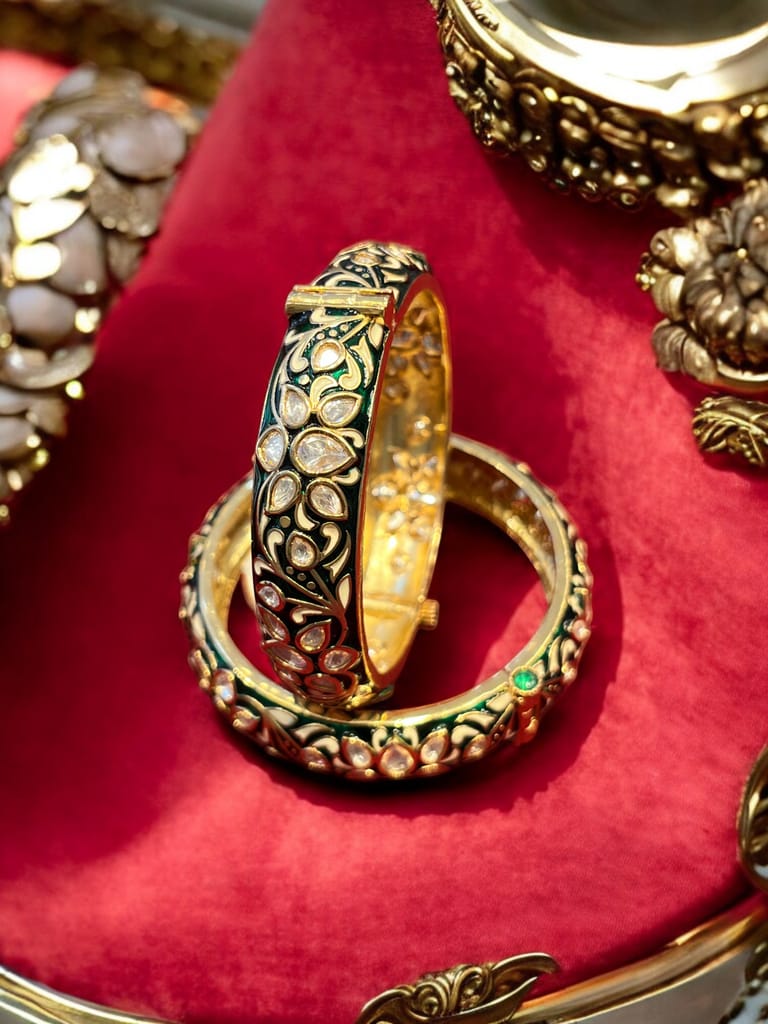 Intricate Meenakari and Kundan Bangles By Dia Art Jewels view 2