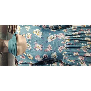Women's Polyester Beautiful Delta Print Gown and Dupatta for pretty look. view 2