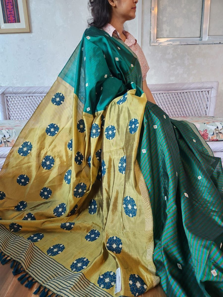 Raw Silk/ Kesa Paat Saree view 2