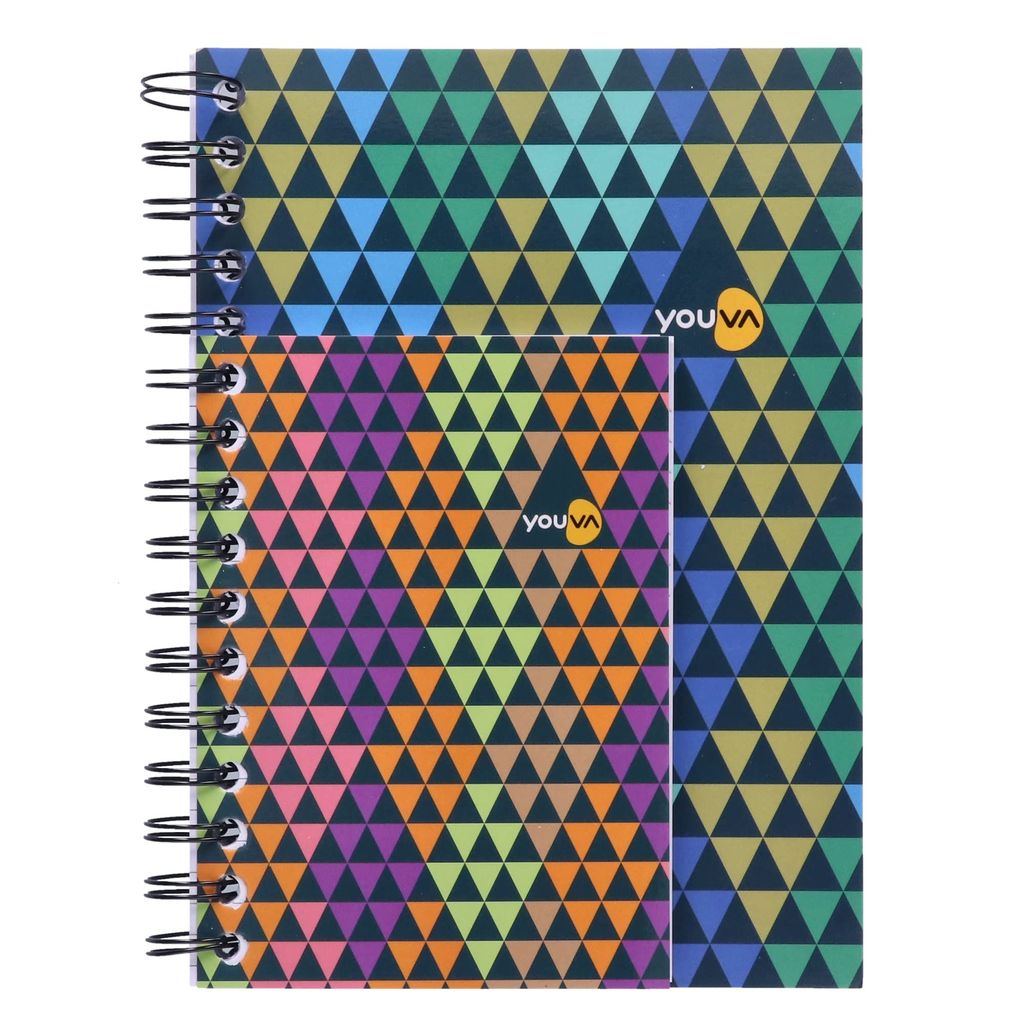 Navneet Youva Dual A5 & A6 Single Line Wiro Bound Notebook for College & Office Use, Pack of 2, Multicolour (23981) view 2