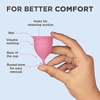 FAIRBIZPS Menstrual Cup Period Cup Reusable Ultra Soft Flexible Medical Grade Menstrual Cup for Women (Large) view 2