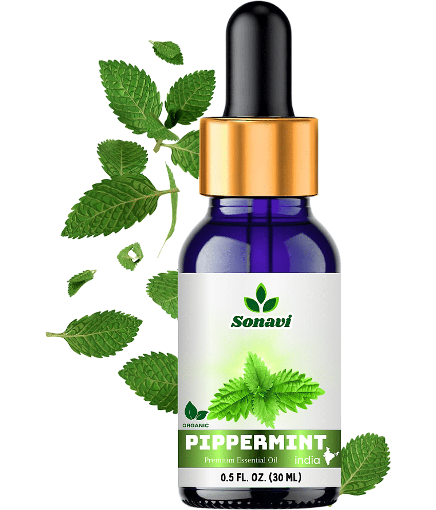 Sonavi Peppermint Stress Relief Essential Oil Green With Dropper 30 mL ( Pack of 1 )