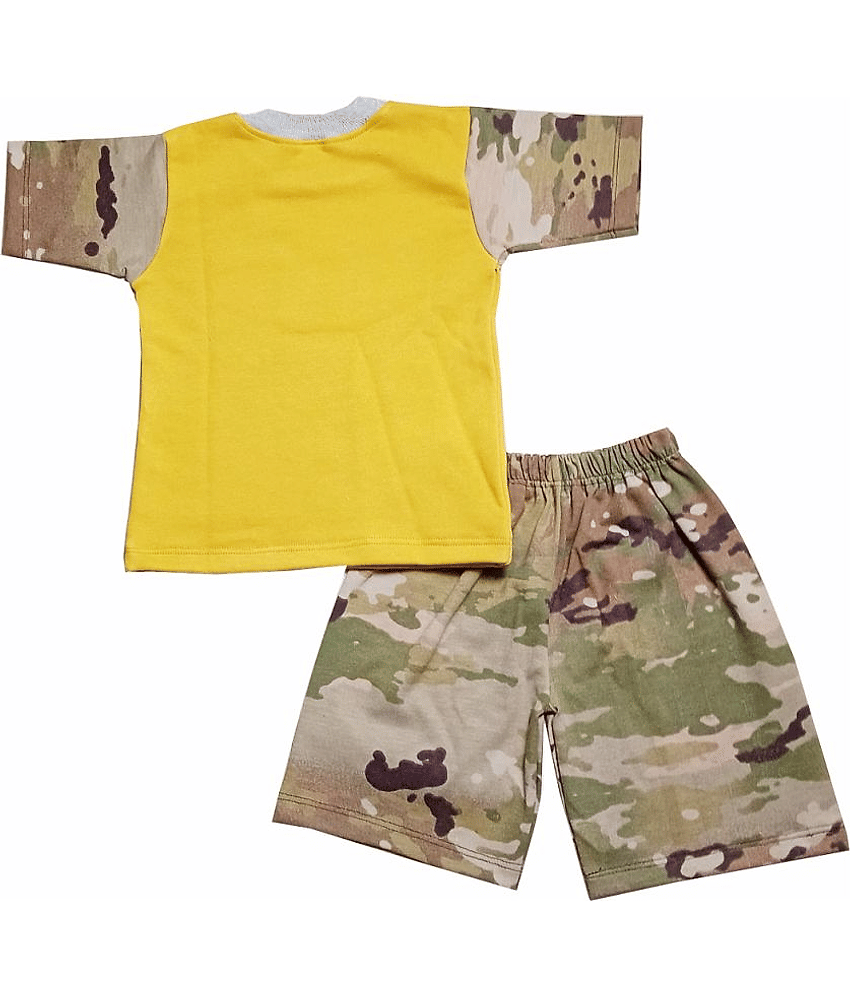 harshvardhanmart.com Pack of 2 Baby Boys 100% Cotton Top & Shorts ( Tan ) view 2
