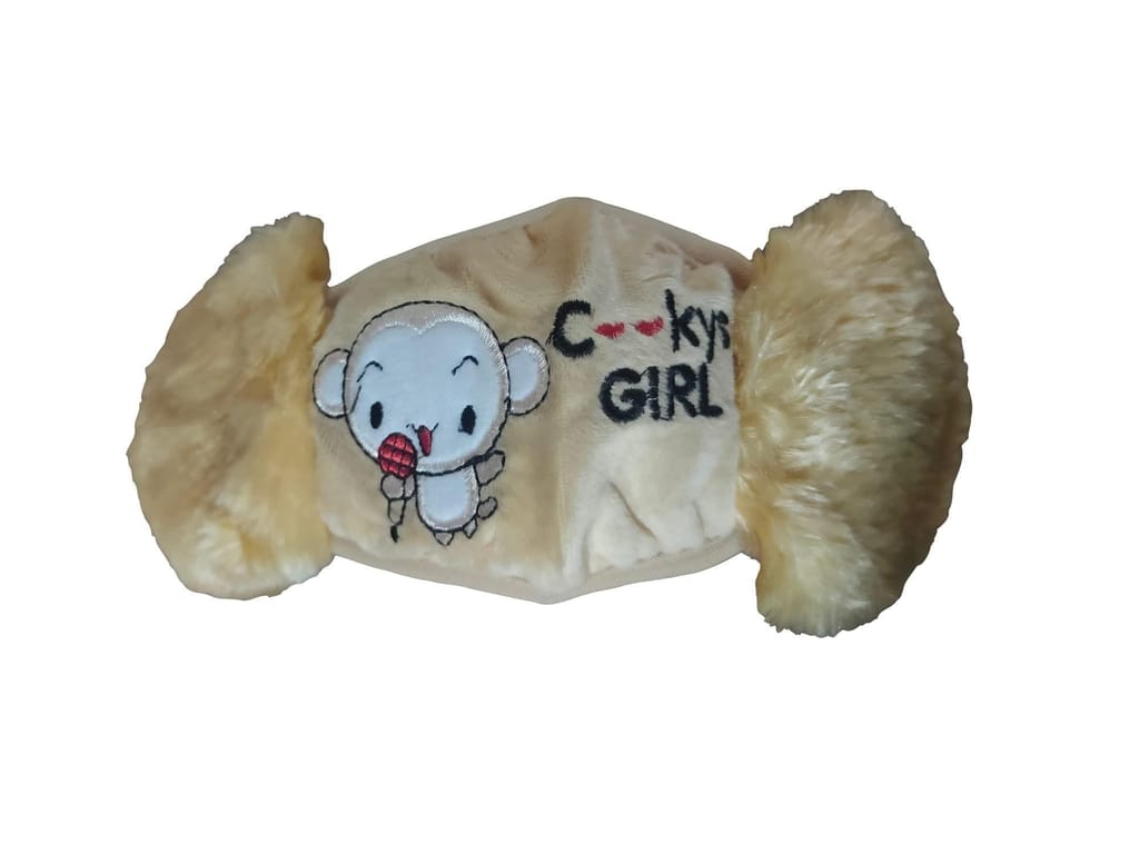 Clastik Warm Winter Face Mask with Plush Ear Muffs Covers, Free size, Pack of 2 (DESIGN MAY VARY) view 2
