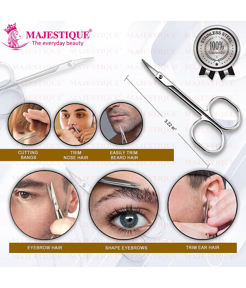 Majestique Professional Cuticle Scissors FC43 Use as Fingernails, Shaving Scissors, Moustache - 3Pcs view 2