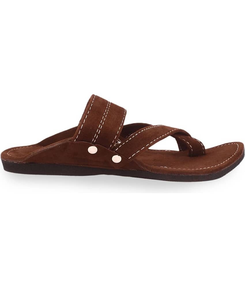 rajeraj Brown Men's Kolhapuris view 2